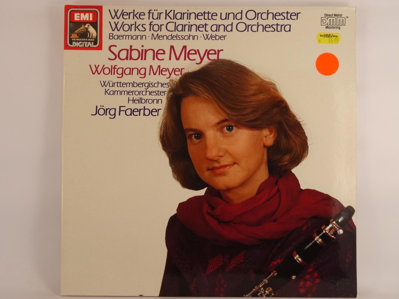 SABINE MEYER WORKS FOR CLARINET AND ORCHESTRA (336) 6 Track LP plus Picture Slee