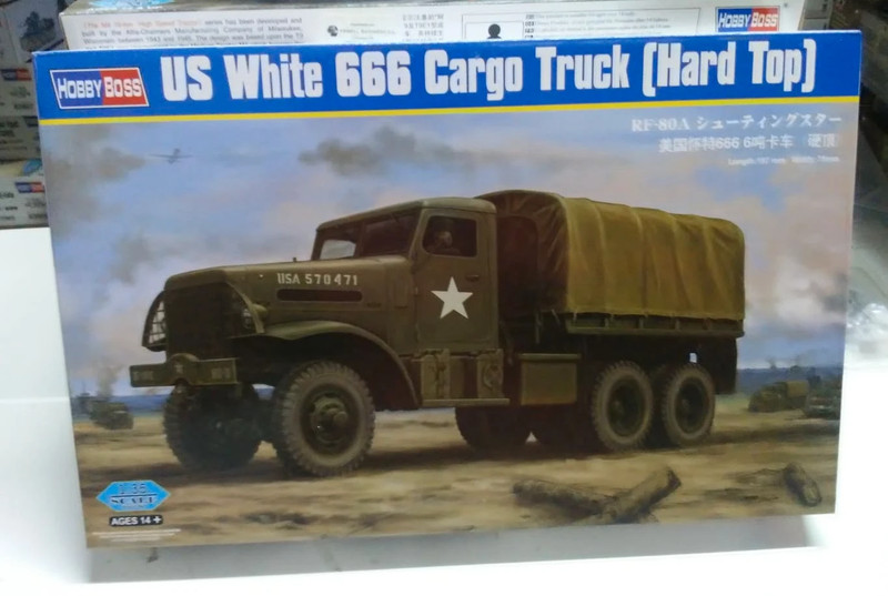 US White 666 Cargo Truck (Hard Top)