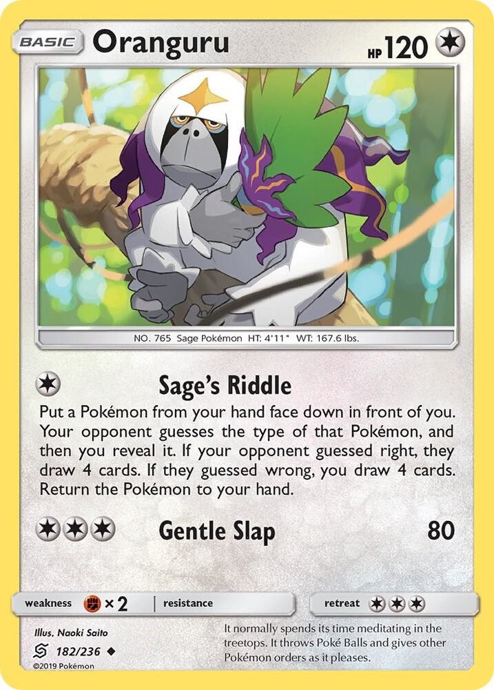 Oranguru #182/236 Sm - Menti Unificate Pokemon Non Comune TCG LP