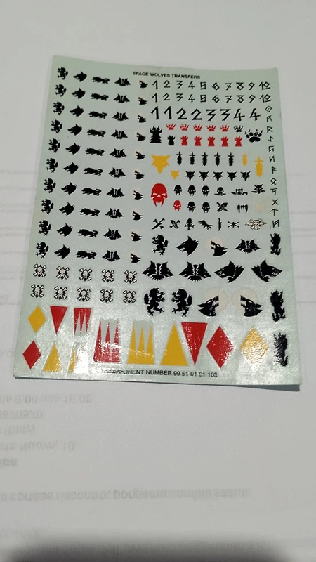 Warhammer 40k 40000 space marines space wolves Decals