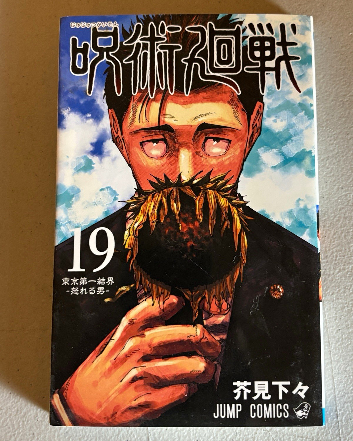Jujutsu Kaisen Vol 19 manga giapponese Jump Comics Gege Akutami copertina morbida bianco e nero