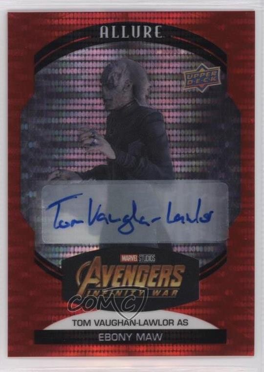 2022 Upper Deck Marvel Allure Red Tom Vaughan-Lawlor come Ebony Maw #83 Auto 0bf7