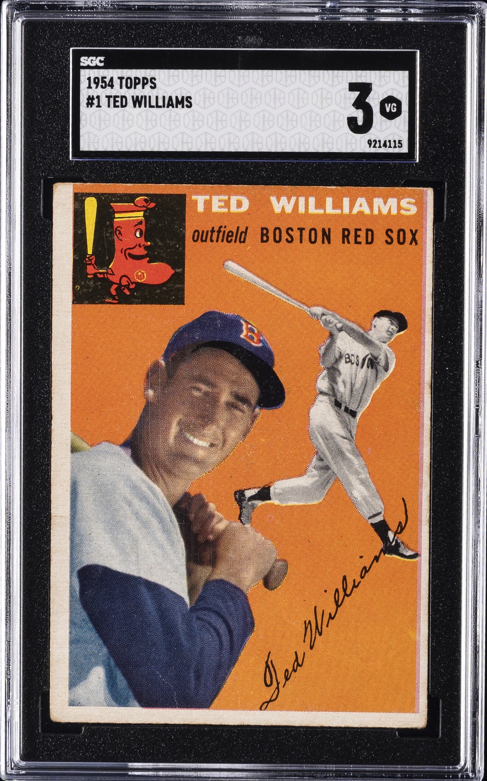 1954 TOPPS #1 TED WILLIAMS SGC 3