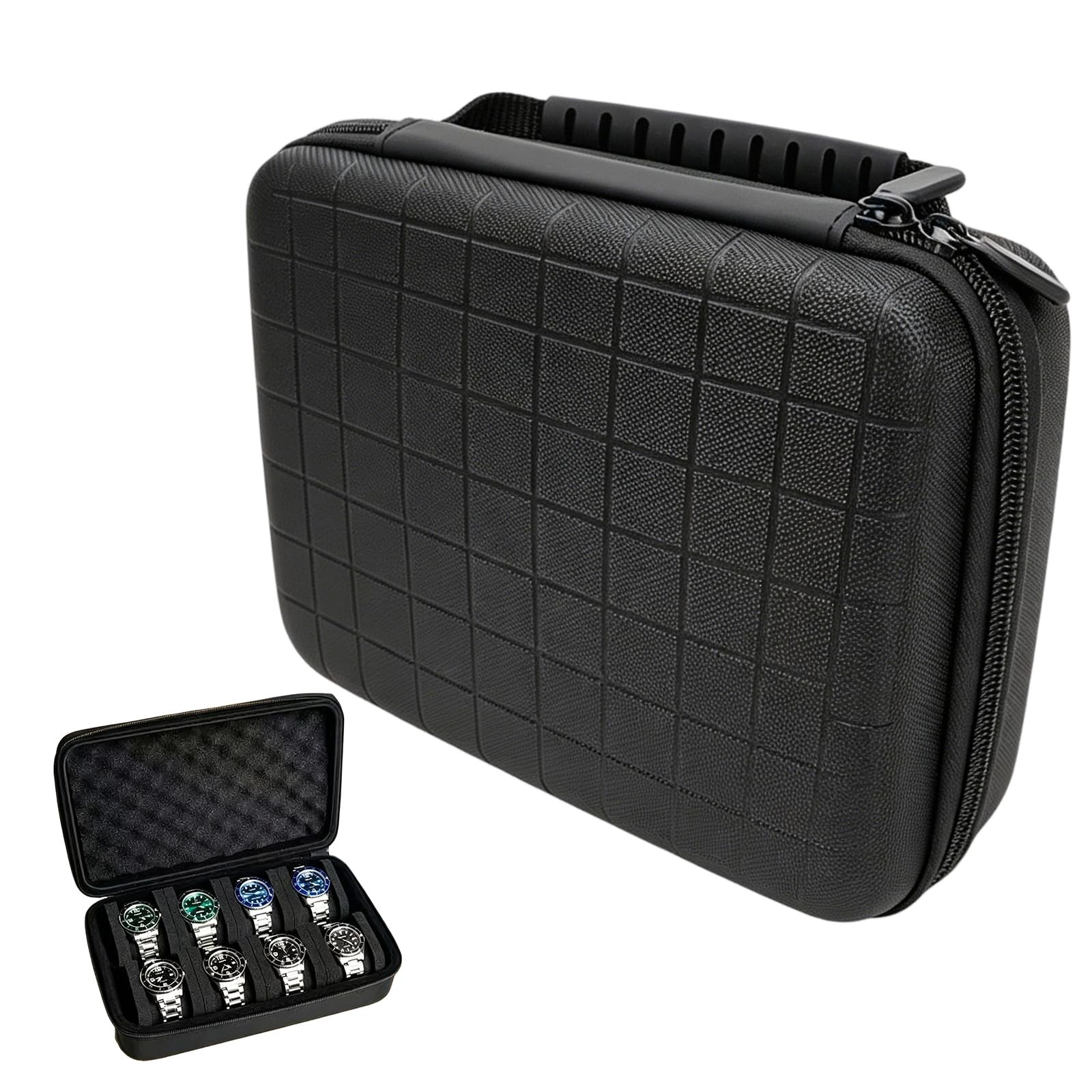 Watch Box, Custodia da Viaggio per Orologio con 6 Slot, Soluzione di Stoccaggio Compatta per Timepiec