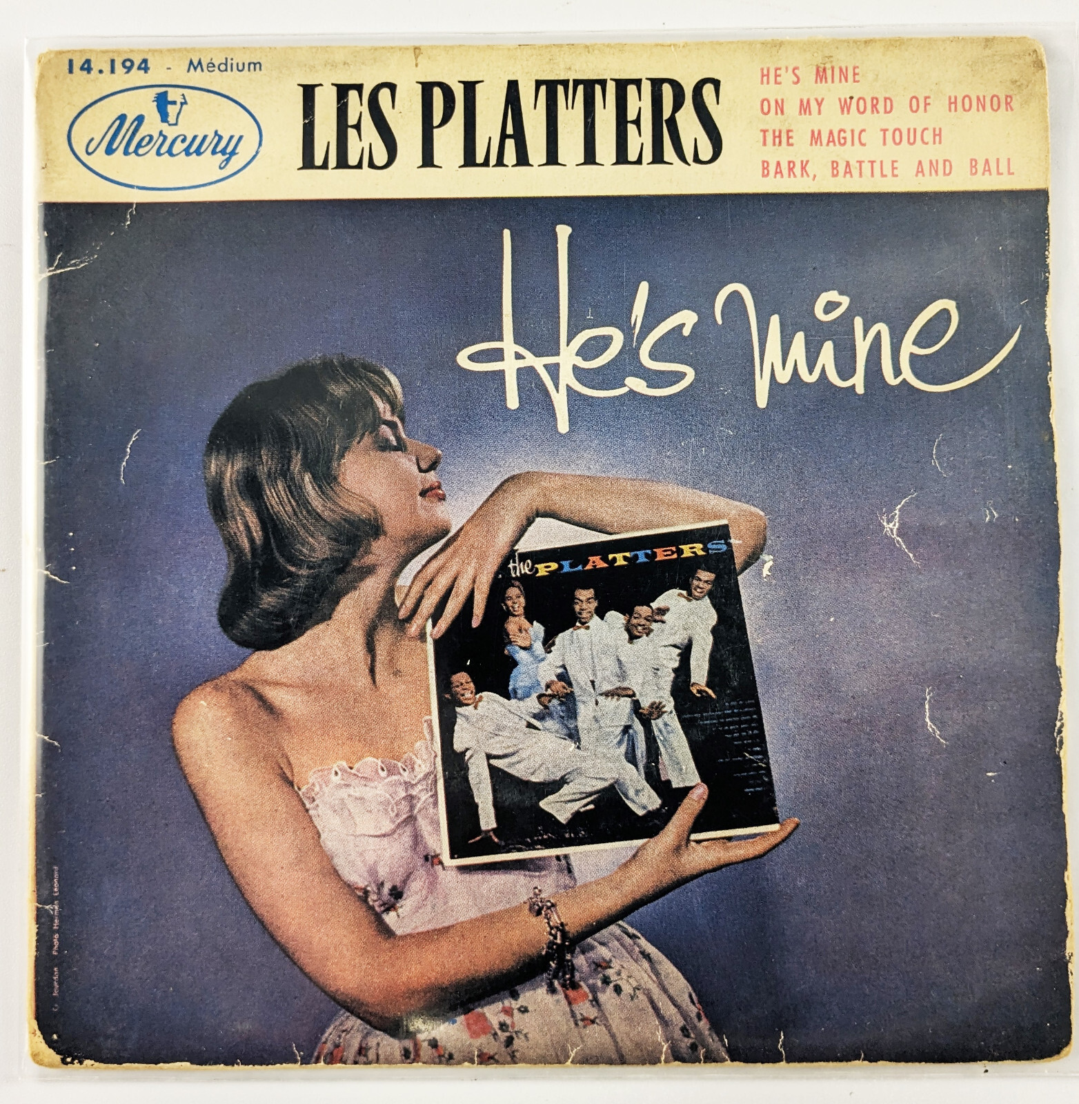 7'' EP - THE PLATTERS - Les Platters - He's Mine - French EP 1957