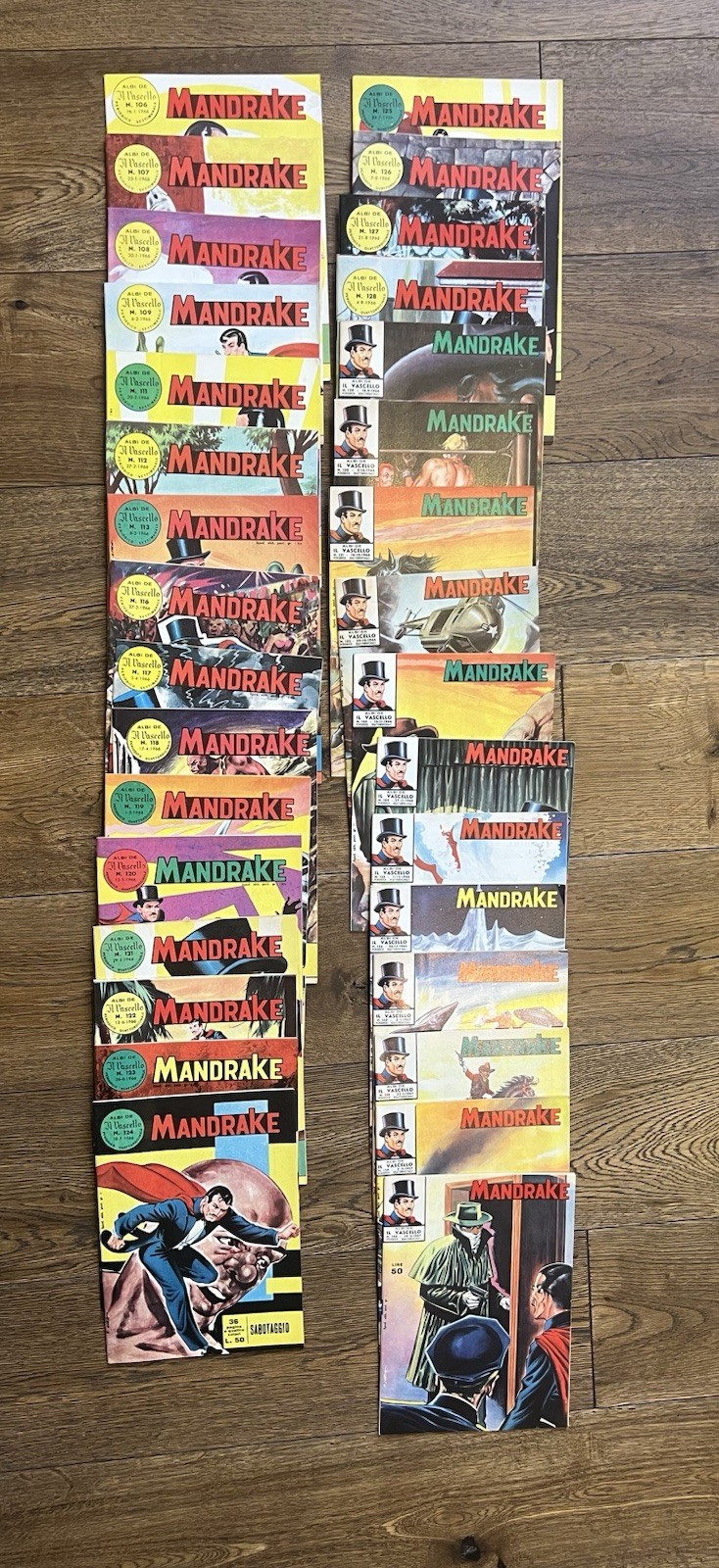 MANDRAKE Albi Il Vascello Lotto 59 Fumetti n. 79-140 1965 Vintage