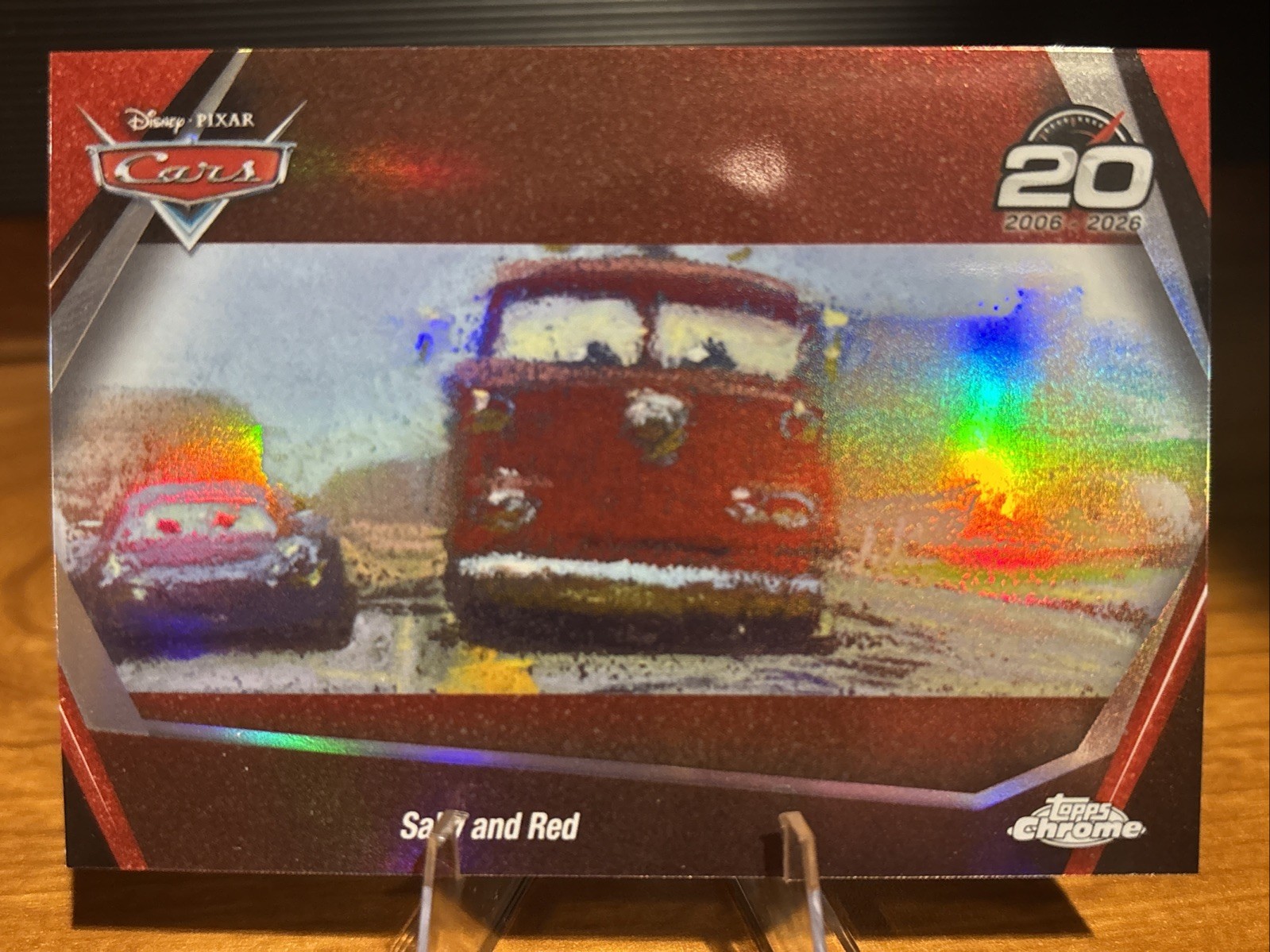 2026 Topps Chrome Disney Cars 20° anniversario #CRS-5 Sally e rosso