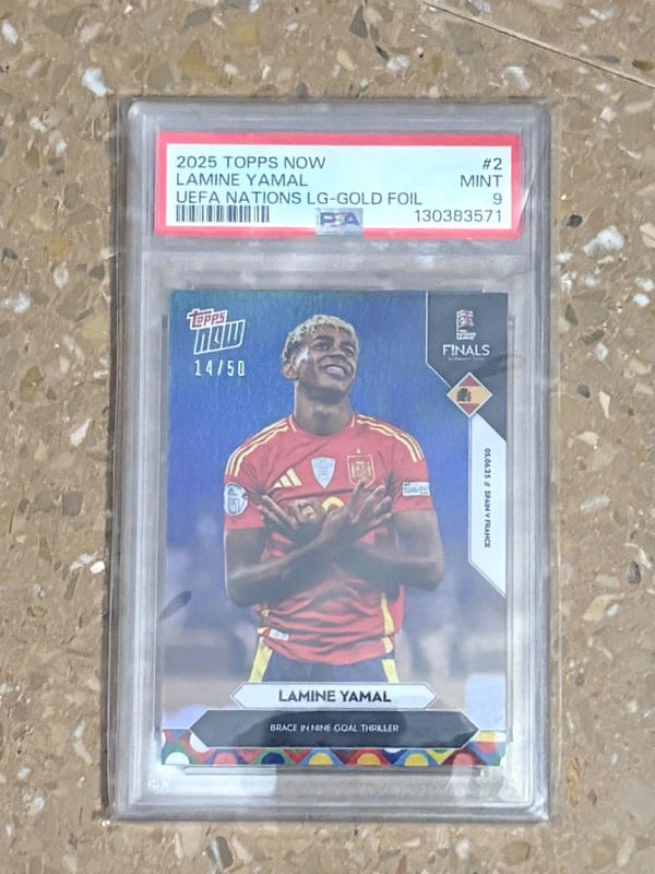 Lamine Yamal /50 Topps Now Nations League PSA 9