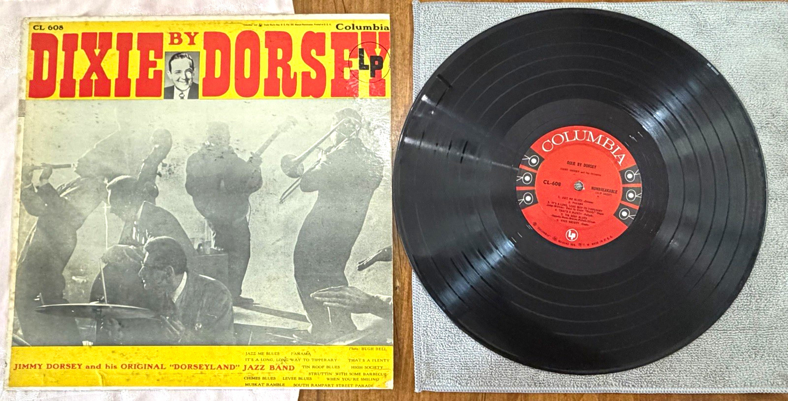 Columbia Dixie by Dorsey Jimmy Dorsey 12" Jazz Dixieland Vinyl LP CL 608 vintage