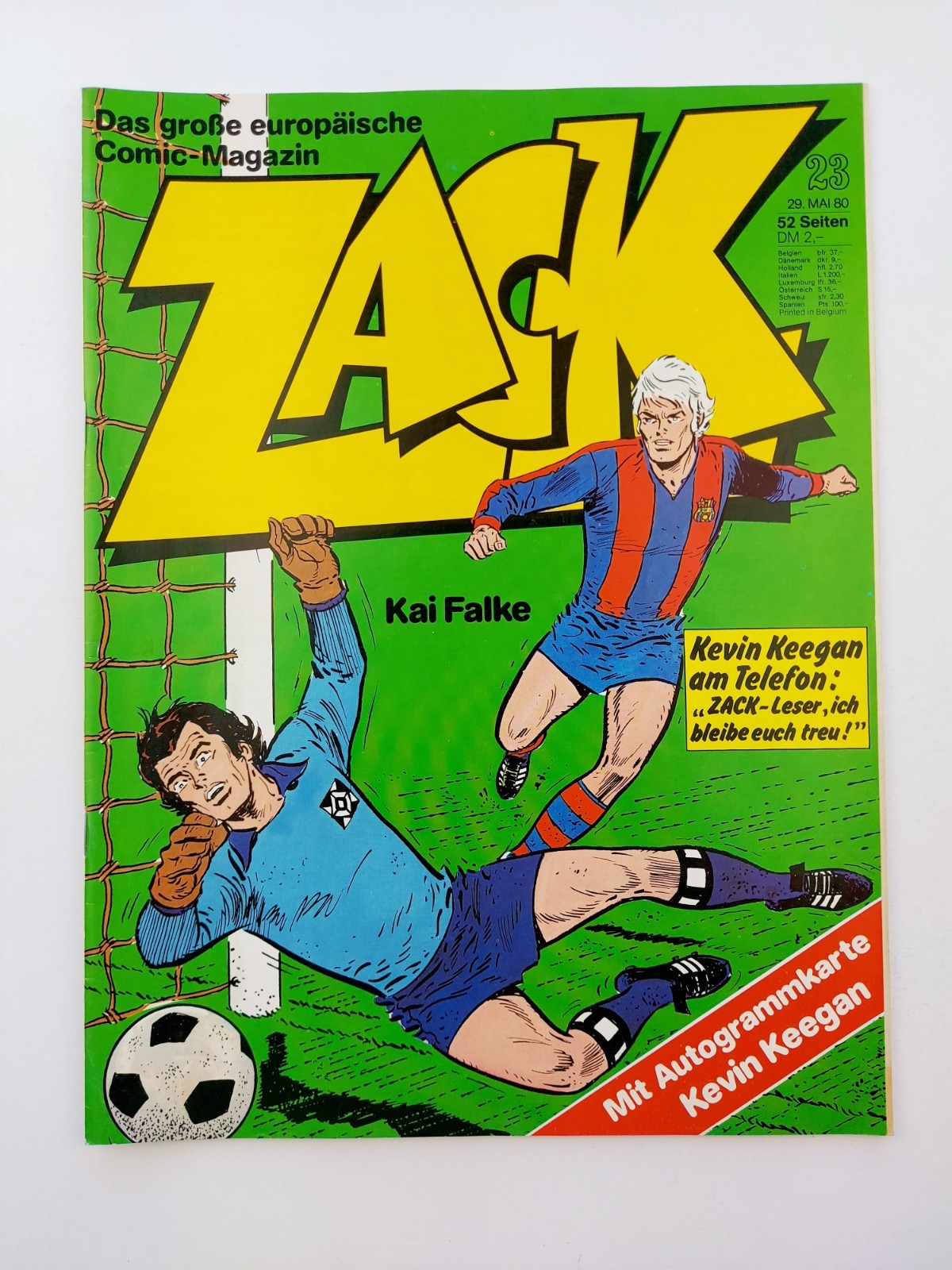 Corallo fumetto - Zack n.23 / 1980 con Olimpiadi e cartolina autografata ottime condizioni / Z1