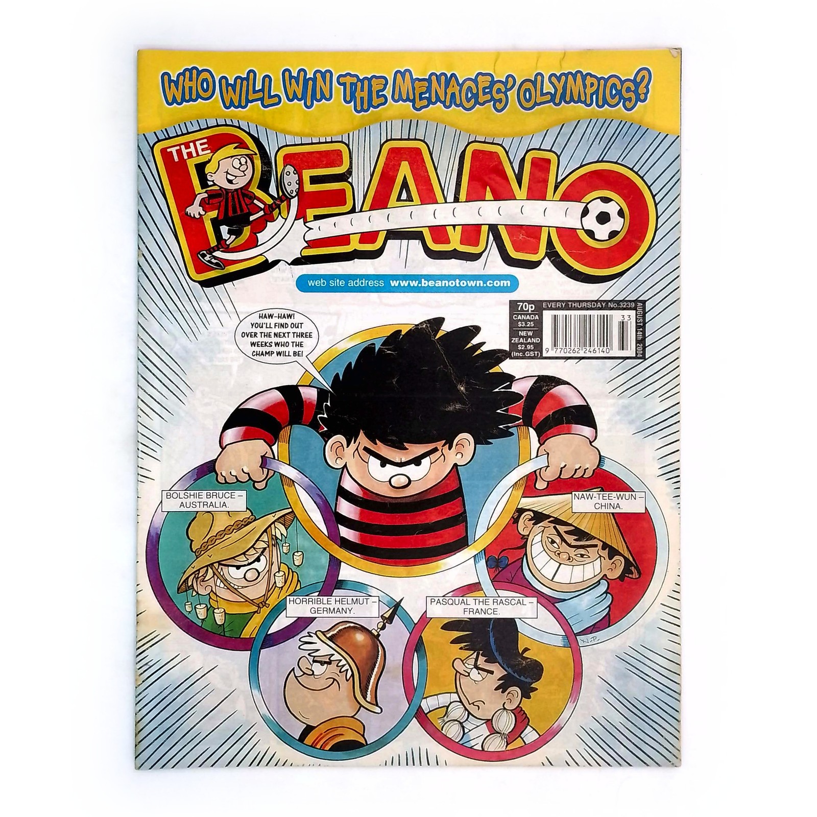 The Beano Comic No. 3239 August 14th (2004) Dennis the Menace Olympics