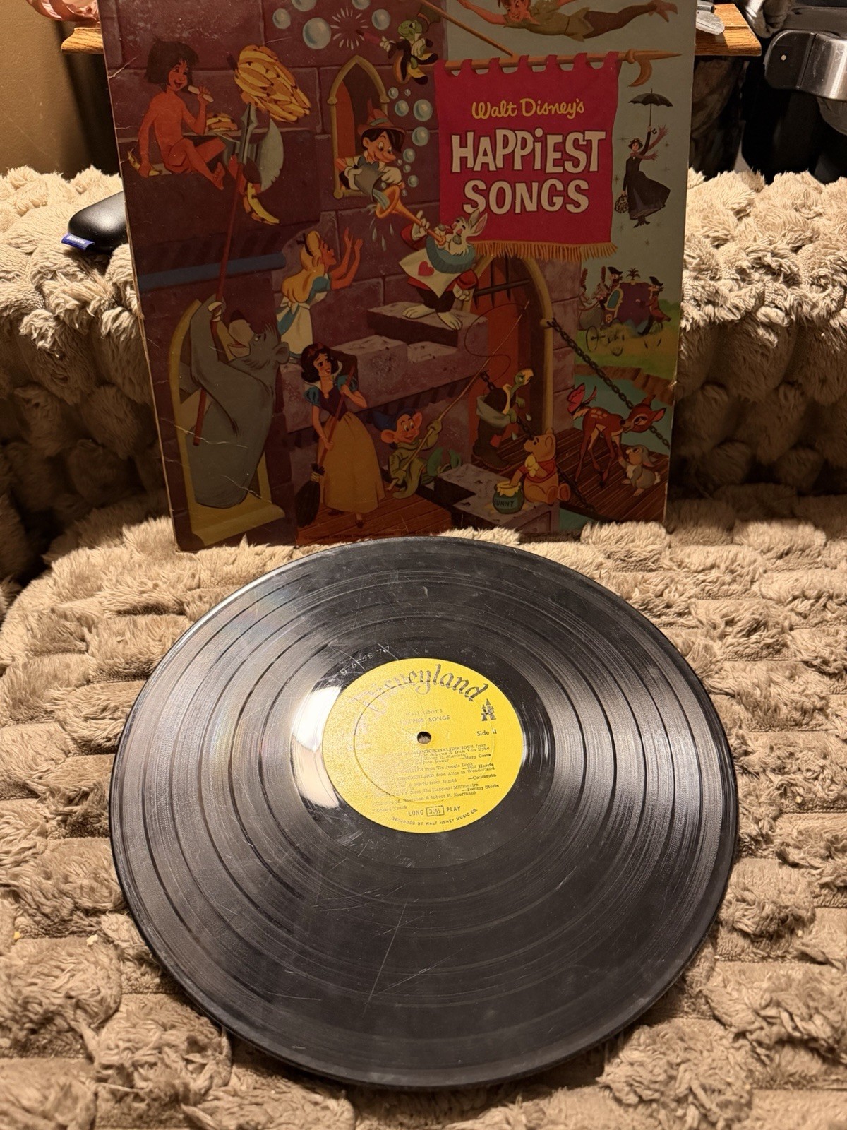 Walt Disney's Happiest Songs 1967 U.S. Vinyl LP Disneyland