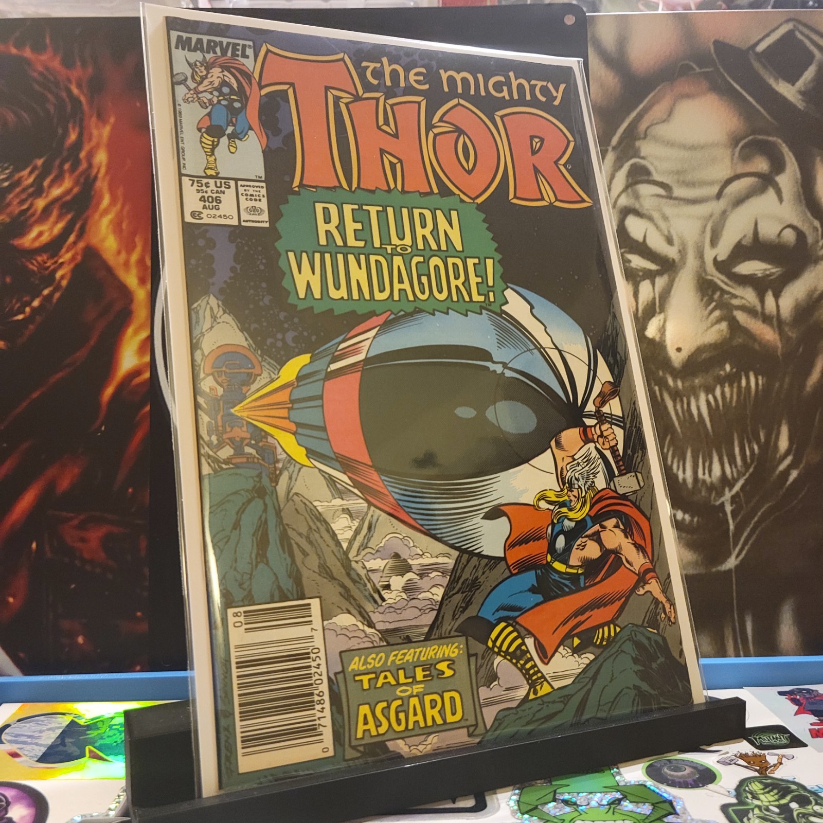 Thor #406 (1989) - Ron Frenz Cover Edicola Variante Blue Mark Inserto Gioielliere