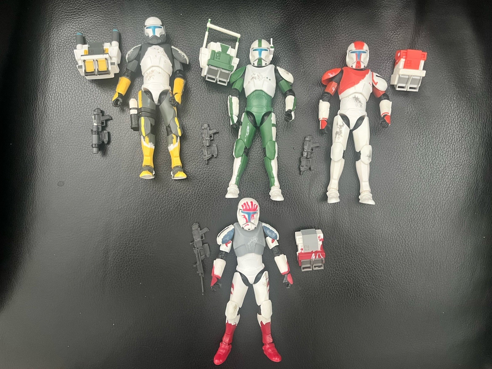 Hasbro Star Wars Serie Nera Republic Commandos lotto di 4 Squadra Delta completa