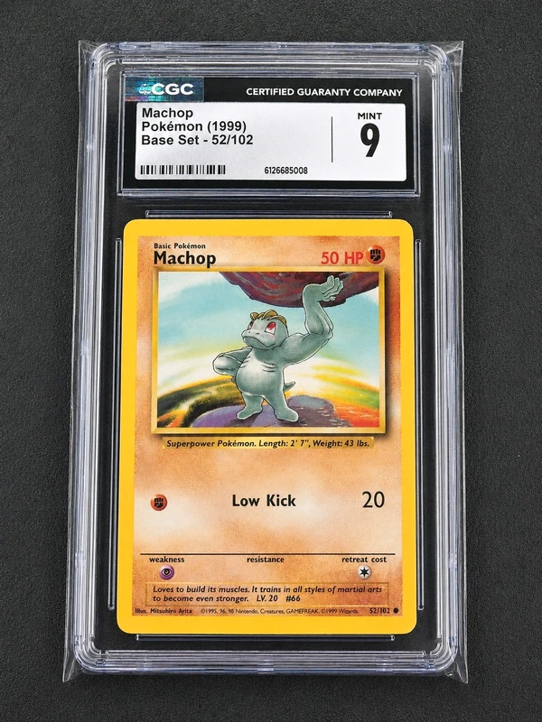 Pokemon - Machop - Base Set in CGC 9