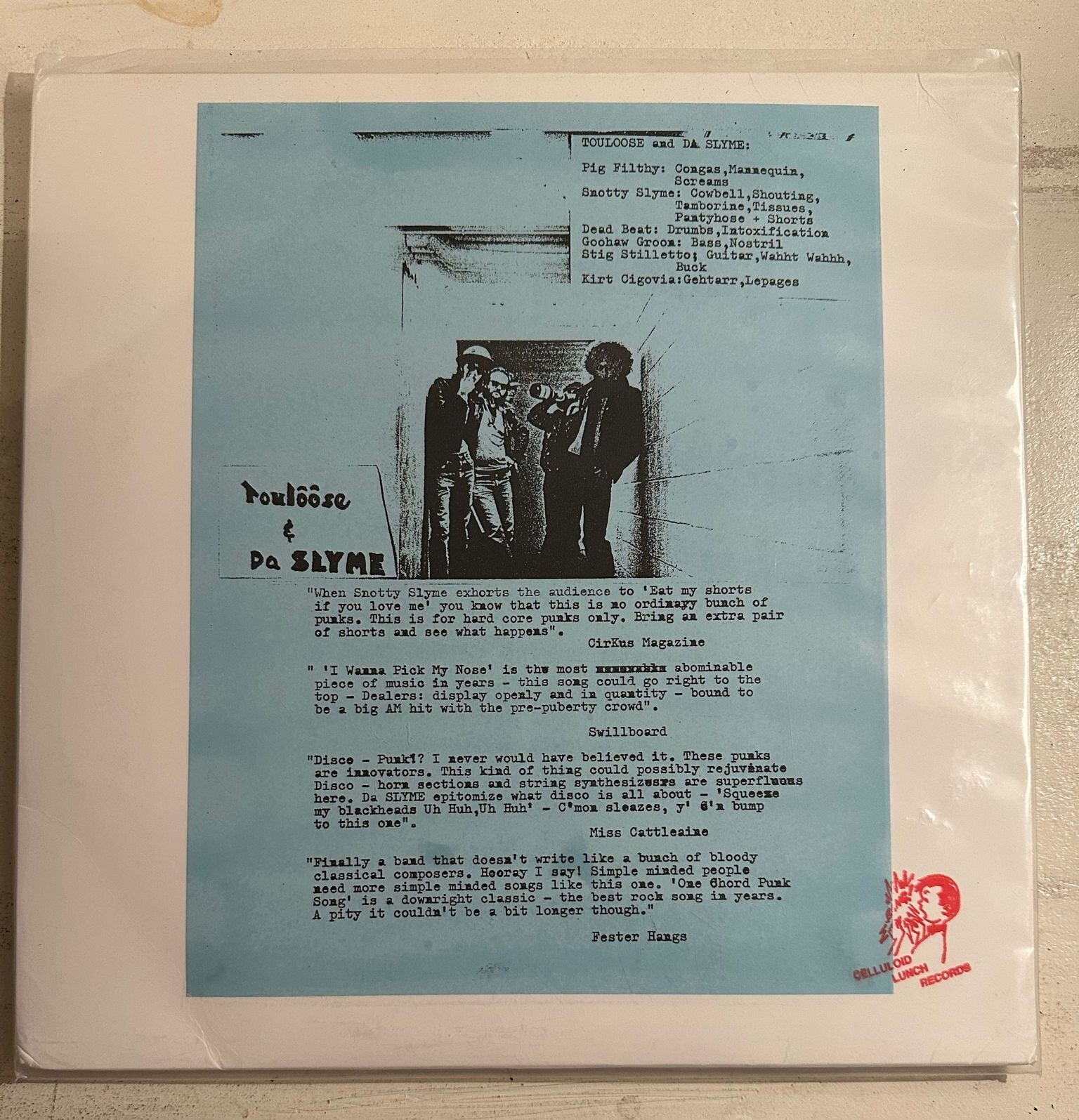 TOULOOSE AND DA SLYME - VINYL LP BLACK - VG+ - A13