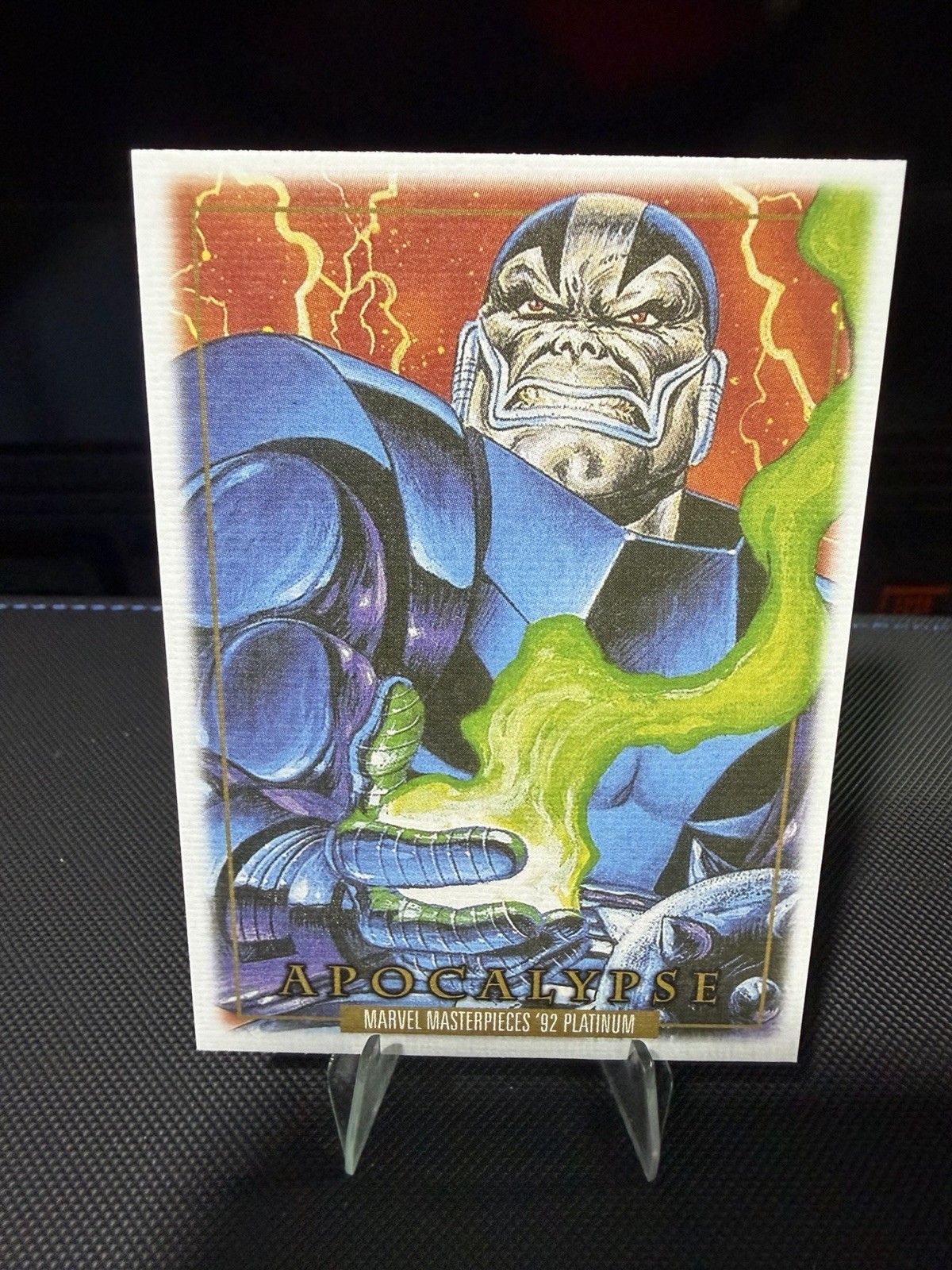 Inserto in tela Apocalisse!  Marvel Masterpieces 92.  Ottime condizioni quasi nuove.