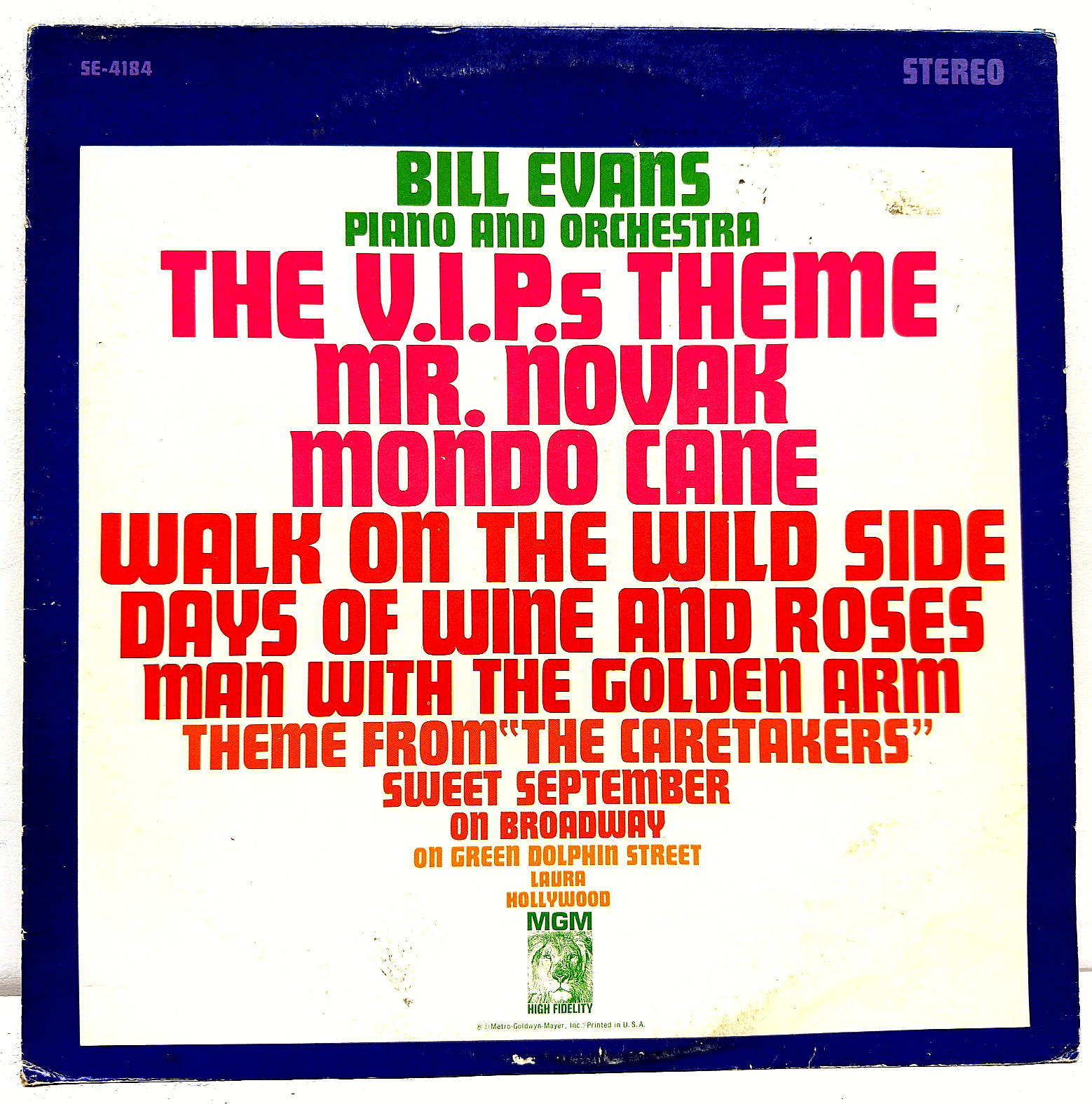 Bill Evans Piano And Orchestra 1963 Vinyl MGM Records 1st Press