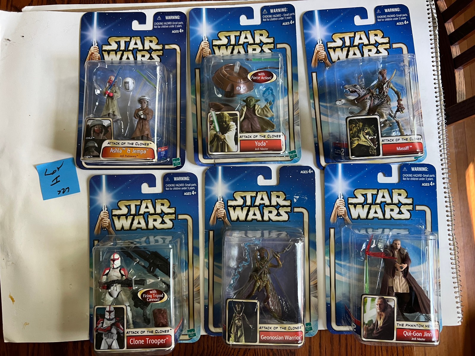 Star Wars Kenner SAGA 2002 AOTC Anakin lotto di 6 action figure MOC lotto I FB 727