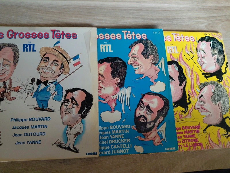 Lot 3 vinyle LP " les grosses têtes