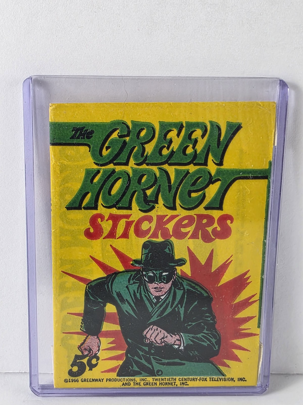 RARO PACCHETTO CERA ADESIVI TOPPS GREEN HORNET 1966 MAI APERTO