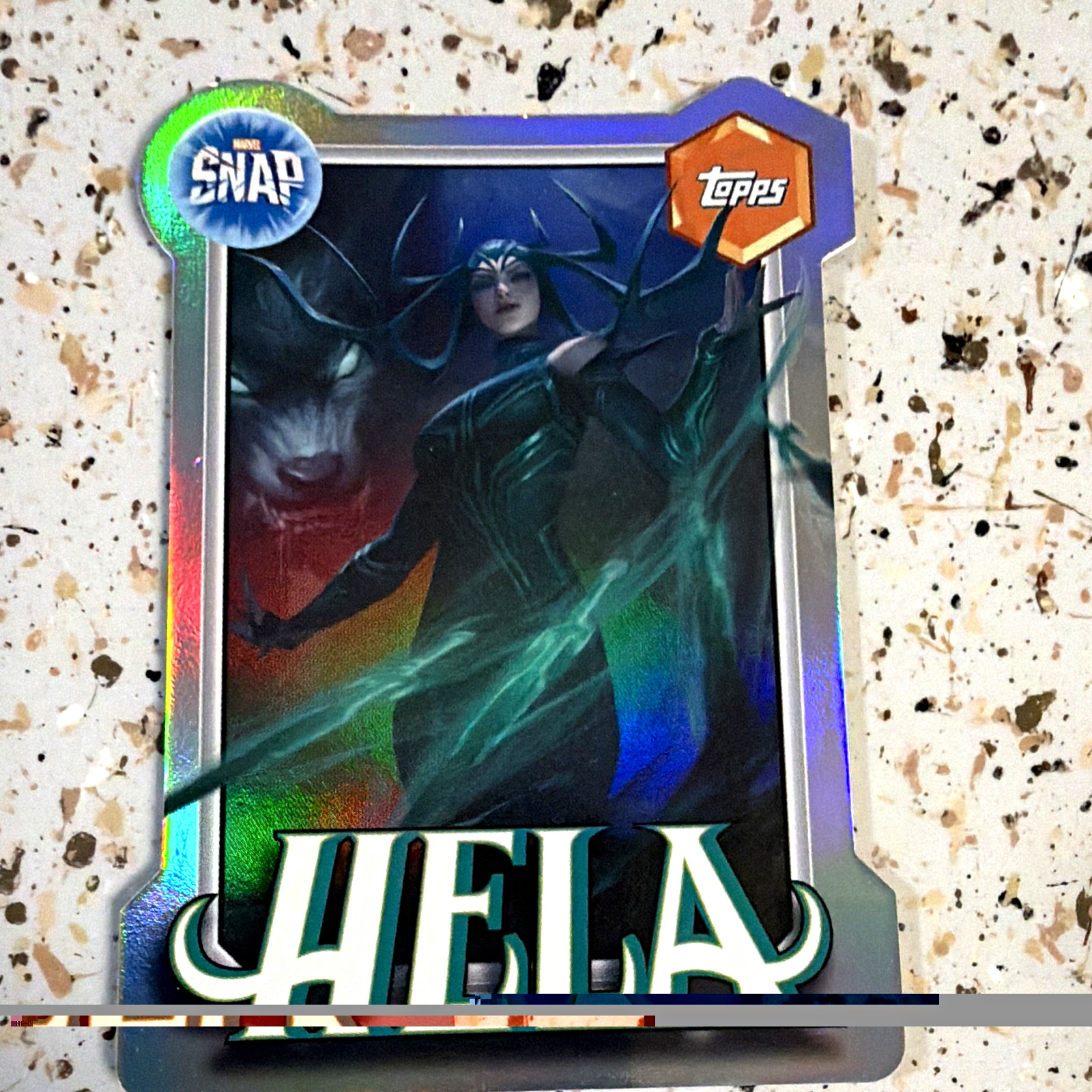 Topps 2026 Marvel Neon Marvel Snap Hela MS-12 Hologram Non-Sport Card