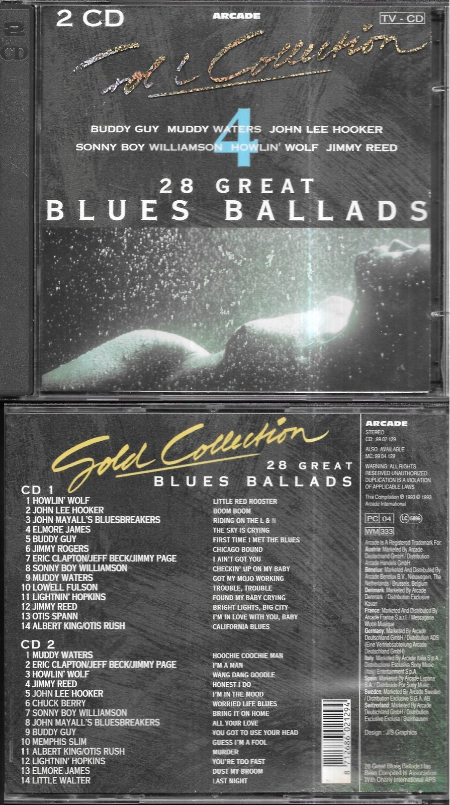 BLUES BALLADS ( 2 CD ) MUDDY WATERS BUDDY GUY CLAPTON  JEFF BECK JIMMY PAGE