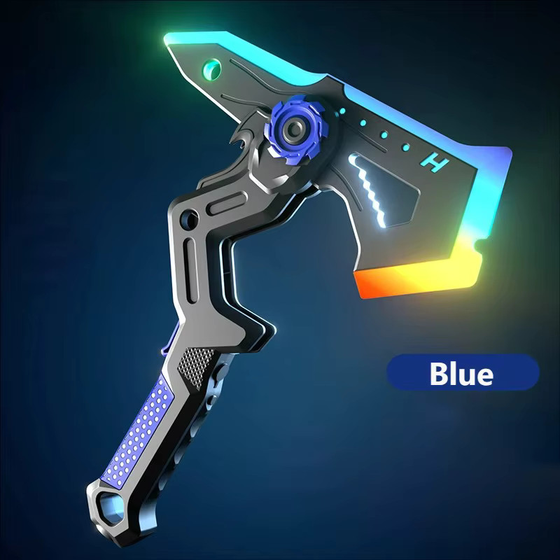 Ascia Spada Lampeggiante LED 2 in 1 Cosplay Gioco di Ruolo Luce Bastone Giocattolo Plastica