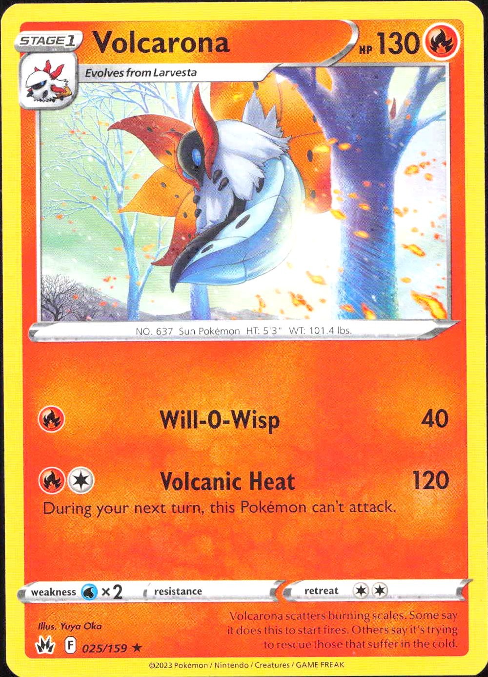 Pokémon Volcarona 25/159 Corona Zenith 2023 quasi nuovo