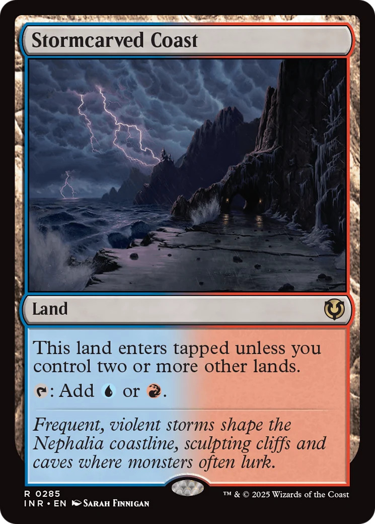 MTG Stormcarved Coast 285 Foil quasi nuovo Innistrad rimasterizzato raro