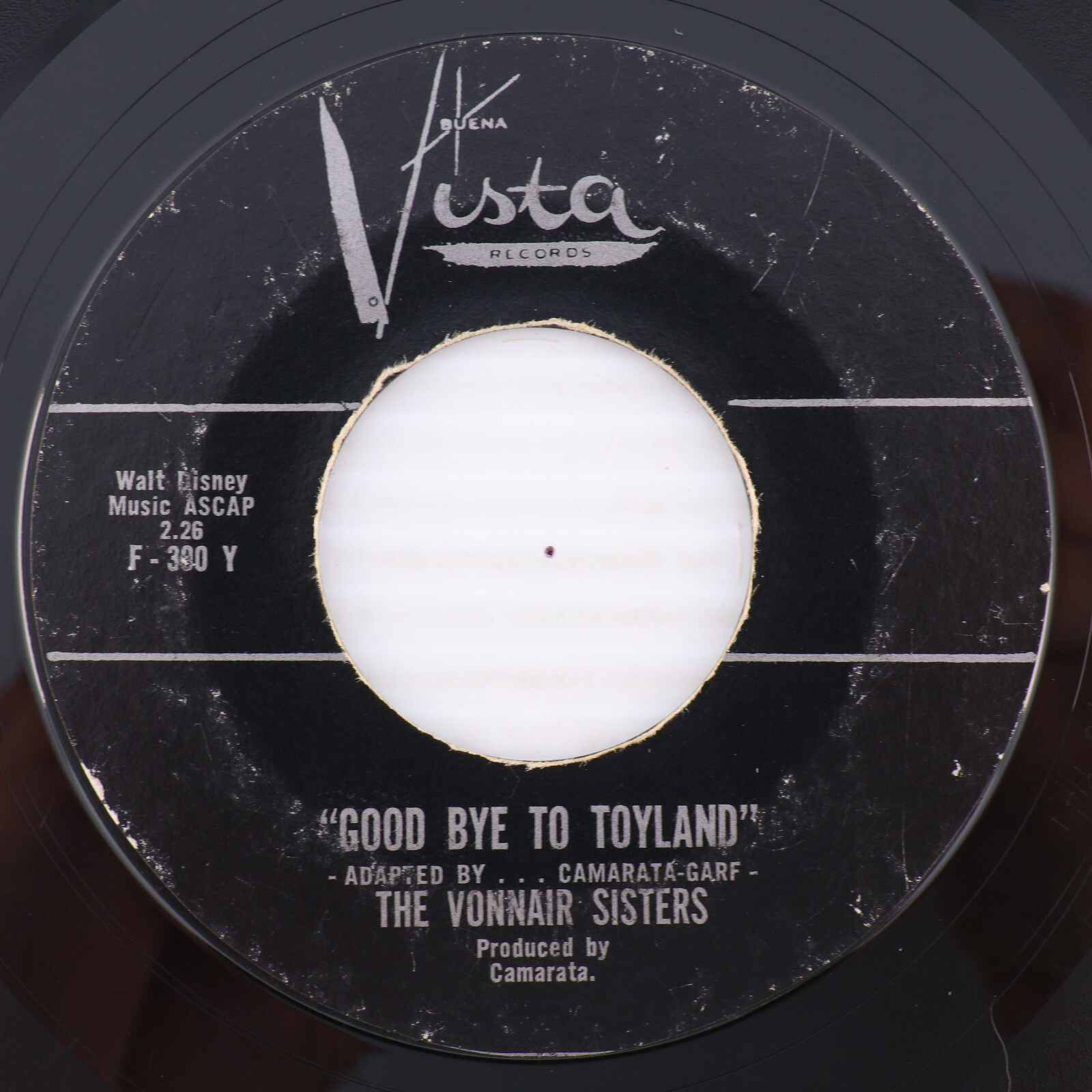 The Vonnair Sisters – Goodbye To Toyland - 1962 45 rpm Single Vinyl Record F-390