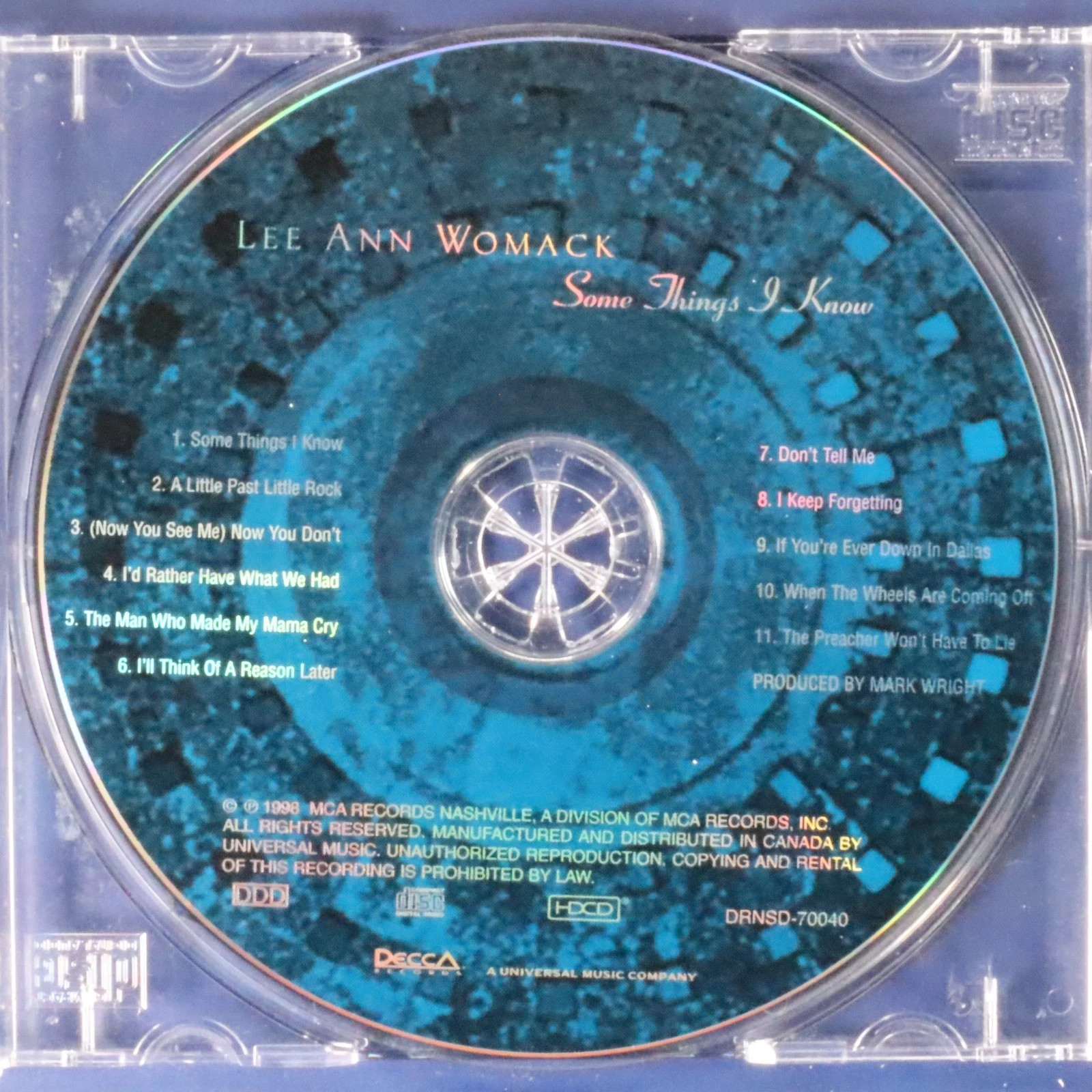 Some Things I Know by Lee Ann Womack {CD Disc Only--No Case or Inserts--
