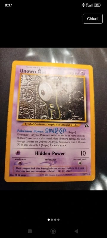 3 card Pokemon yanma unown A hoomdoom