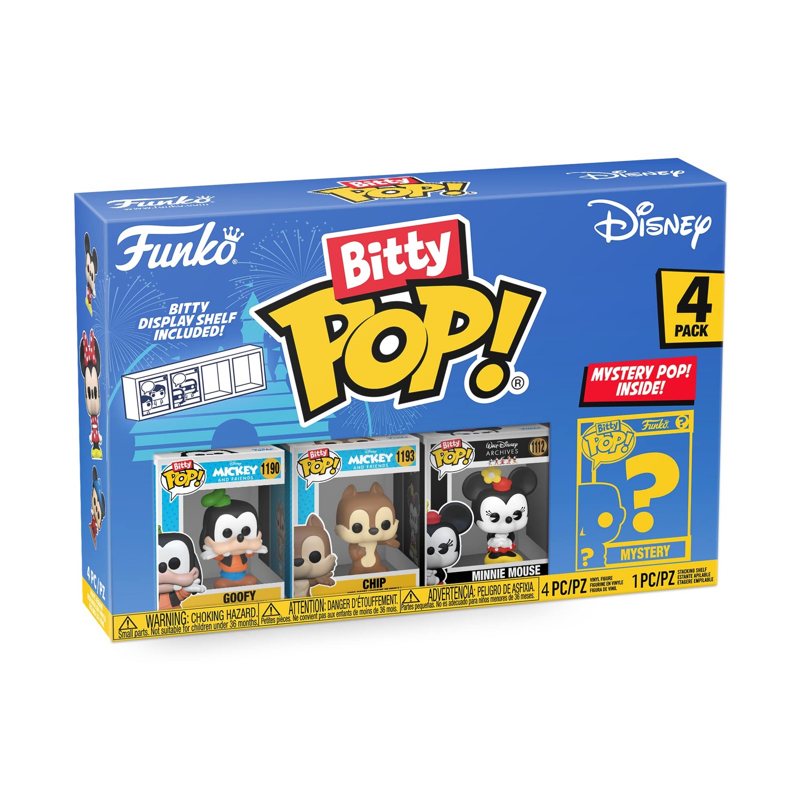 Funko Bitty POP! 4 Pack: Disney - Goofy, Chip, Minnie Mouse (hands f LPUc