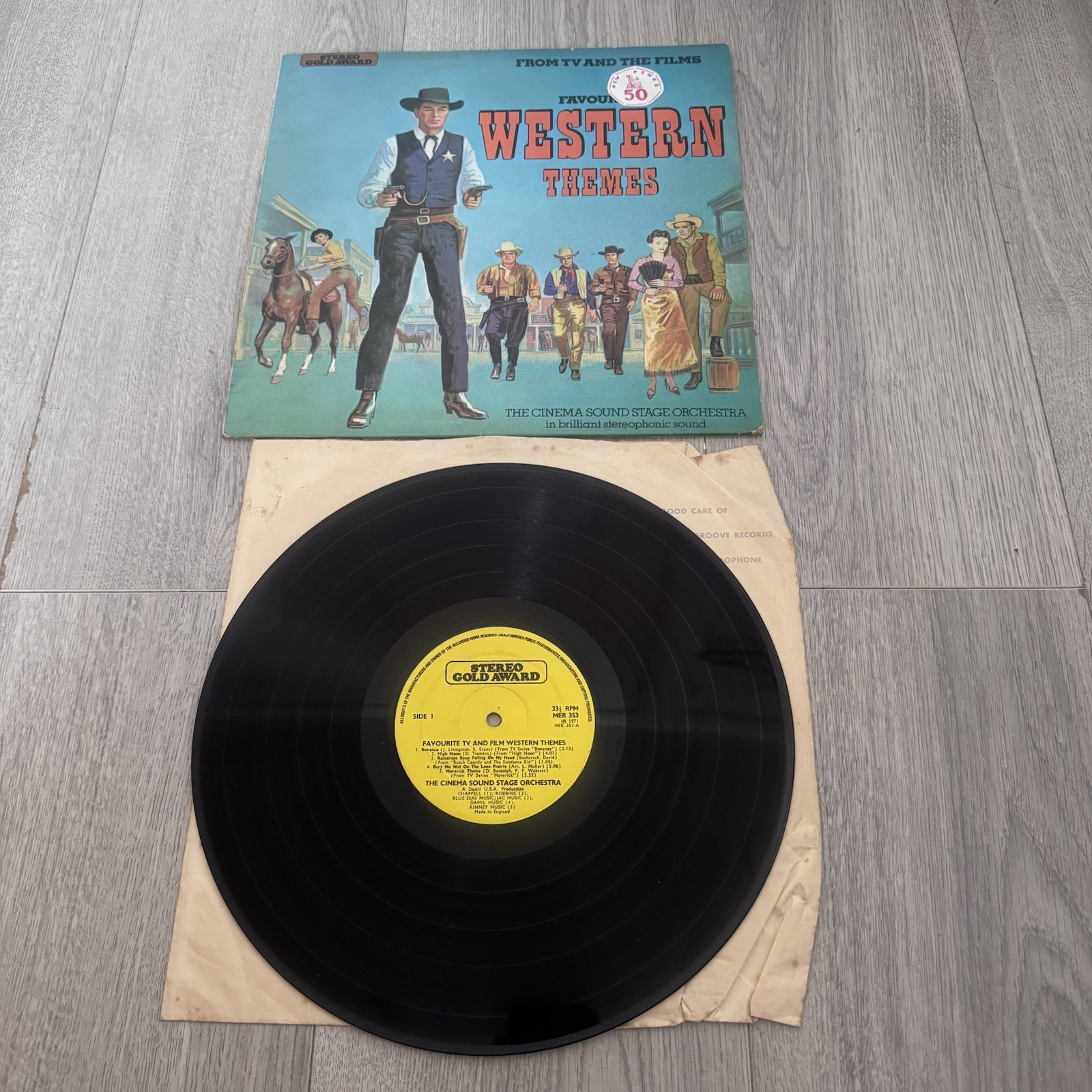 Cinema Sound Stage Orchestra Favourite Western Themes Vinyl LP MER353