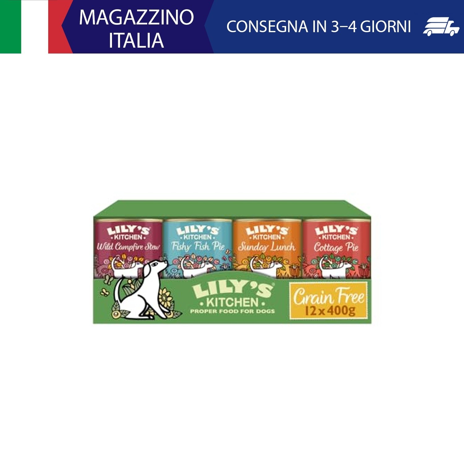 Lily's Kitchen Scatolette di cibo umido naturale per cani adulti, ricetta senza