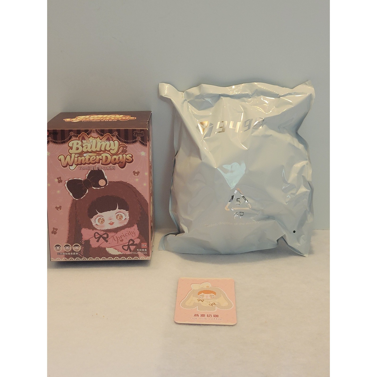 Nuovo Yomi Balmy Winter Days scatola cieca confermata latte avena caffè designer peluche