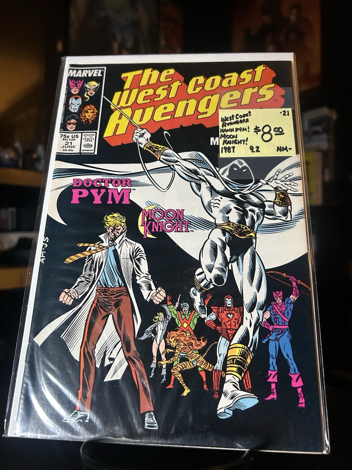 Marvel The West Coast Avengers #21 (1987) Diretto Moon Knight Doctor Pym