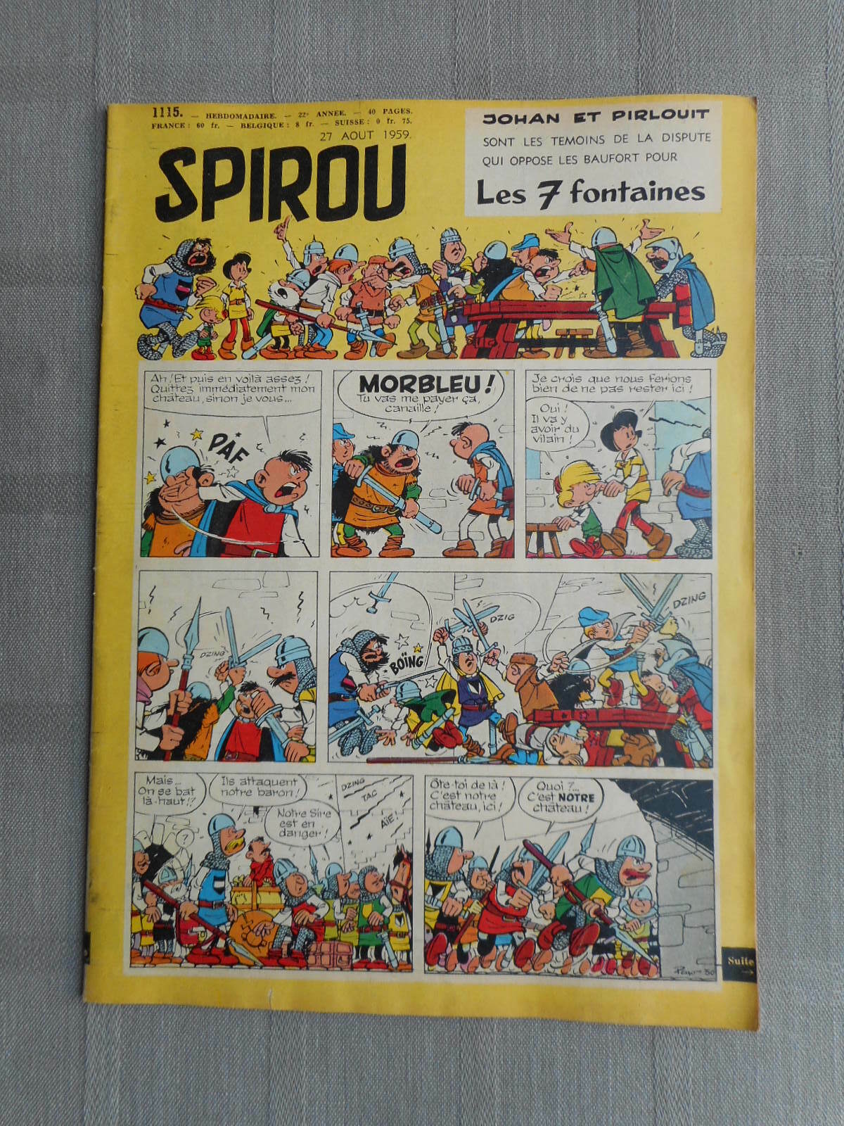 Hebdo Il Giornale Di Spirou N°1115 1959 Buone Condizioni / TBE