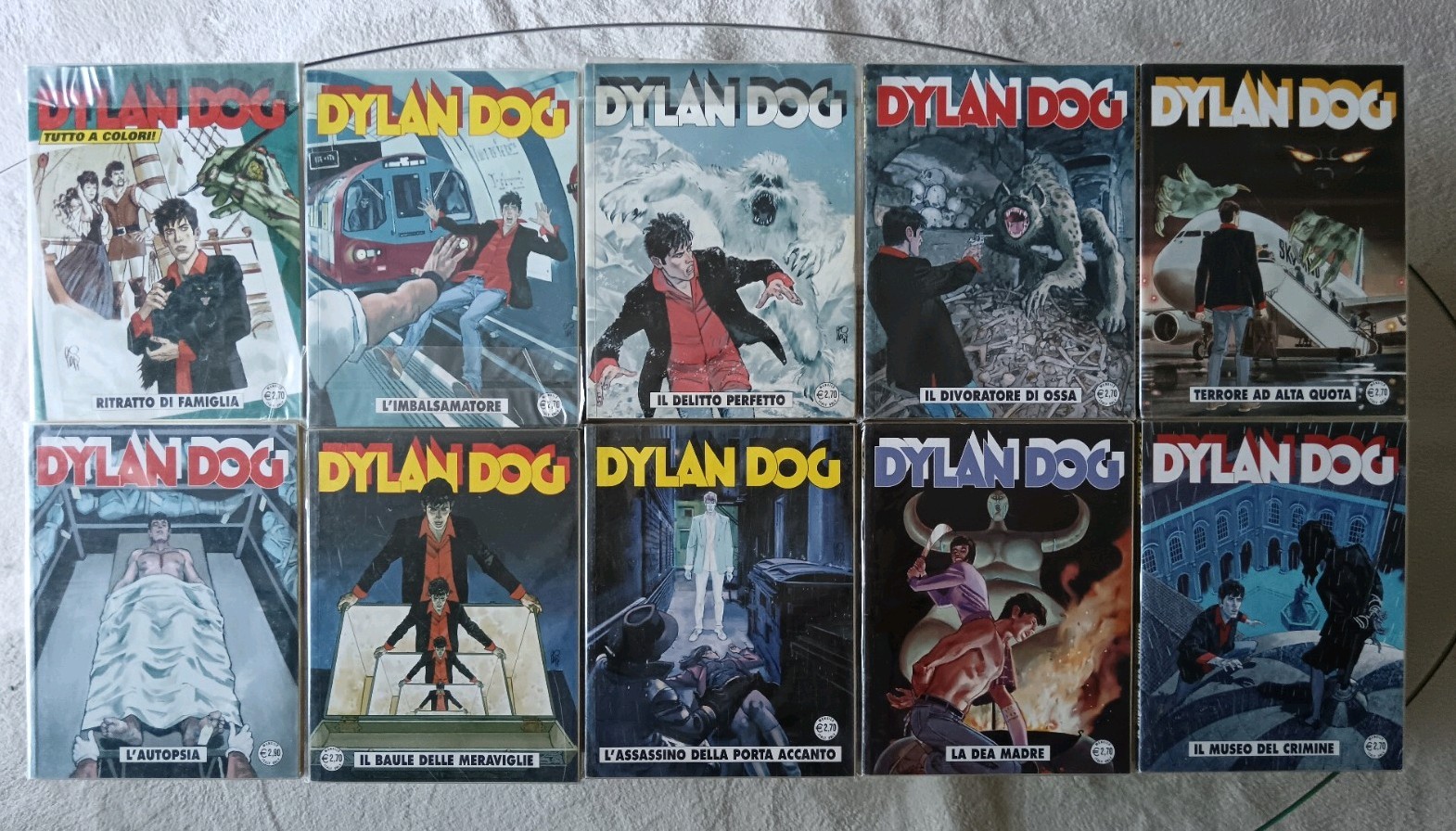 LOTTO DYLAN DOG DAL N 300 AL 309 COMPRESO SERIE REGOLARE ORIGINALI BONELLI 