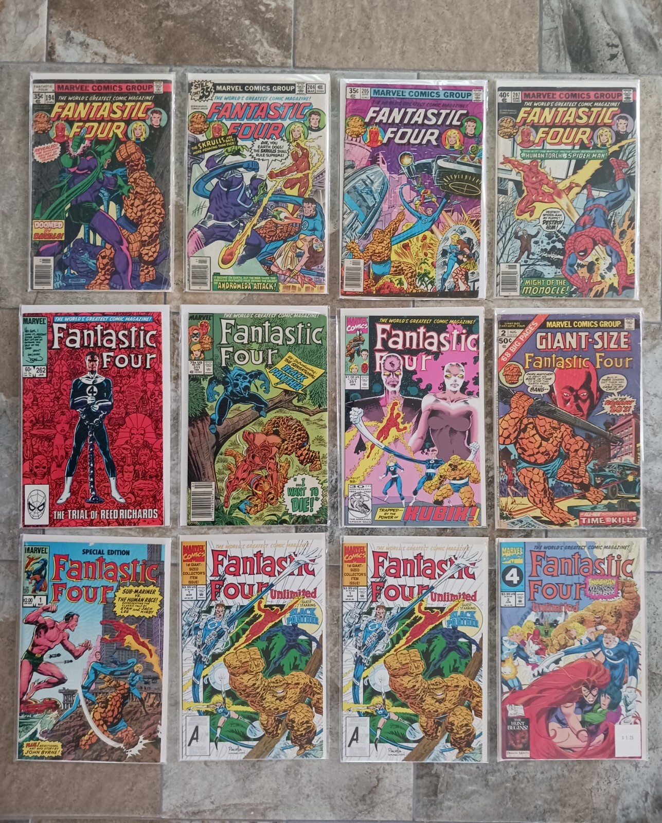 12 Fantastic Four Marvel Comic Books 194 204 205 207 262 311 351 2 1 1 2