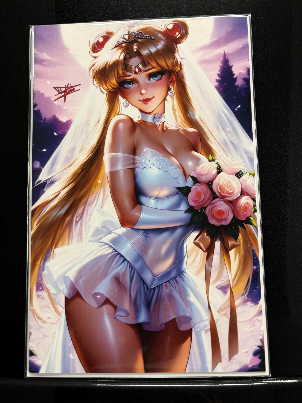 Abito da sposa Sailor Moon variante vergine da sposa copertina fumetto anime arte quasi nuovo