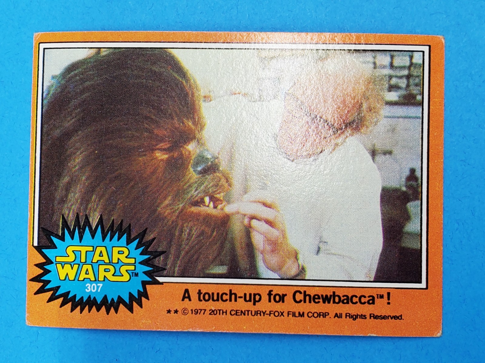 1977 TOPPS STAR WARS CARD #307 SERIE ARANCIONE GRADO MEDIO OTTIMA VG-EX ECCELLENTE