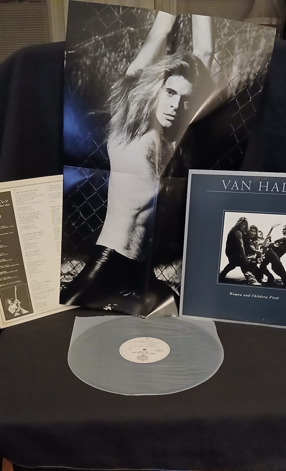 Van Halen Women And Children First Lp With Poster ++ 1980 First Pressing NRMT .