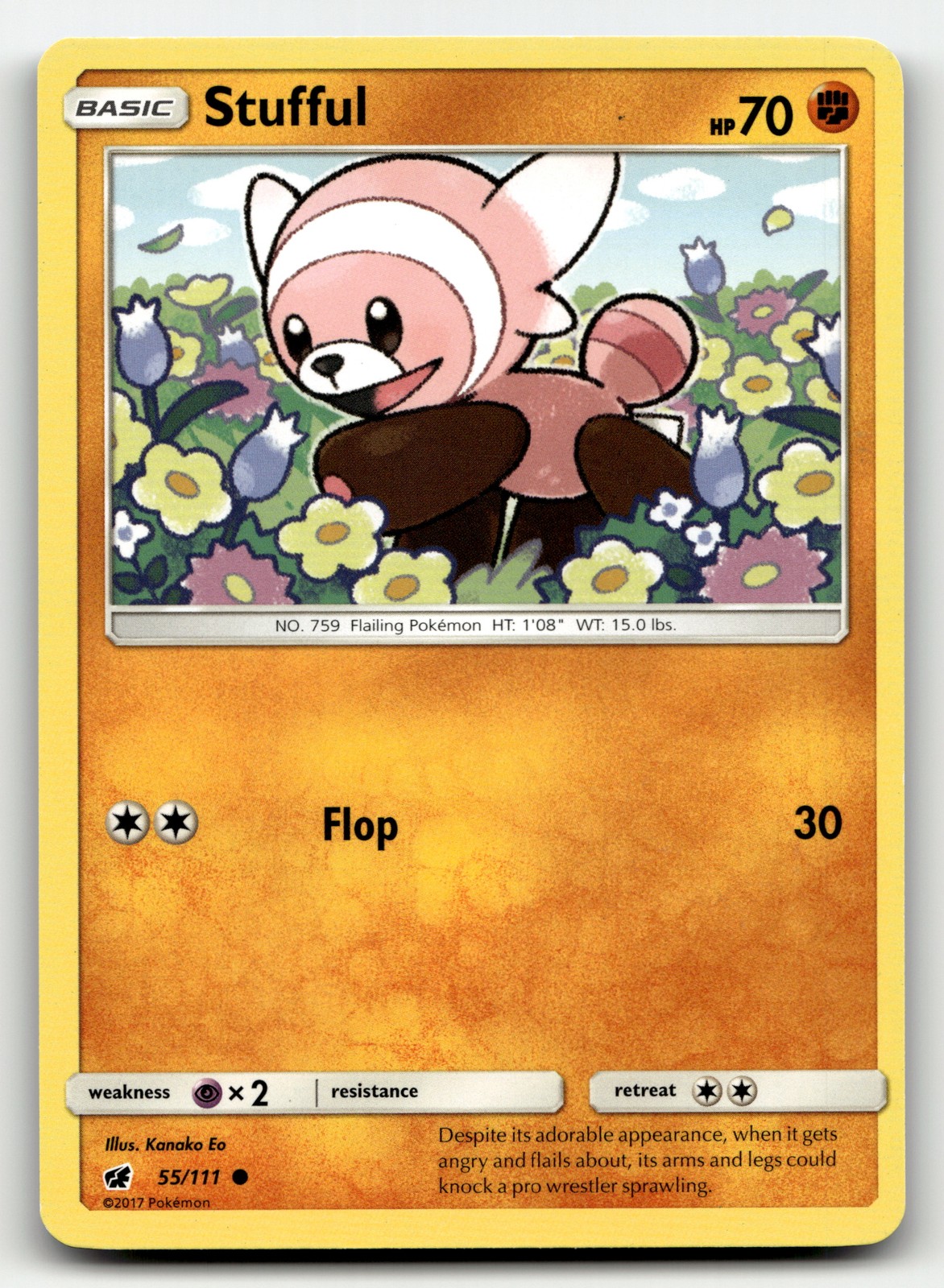 Stufful 55/111 Crimson Invasion Common Pokemon TCG [LP]