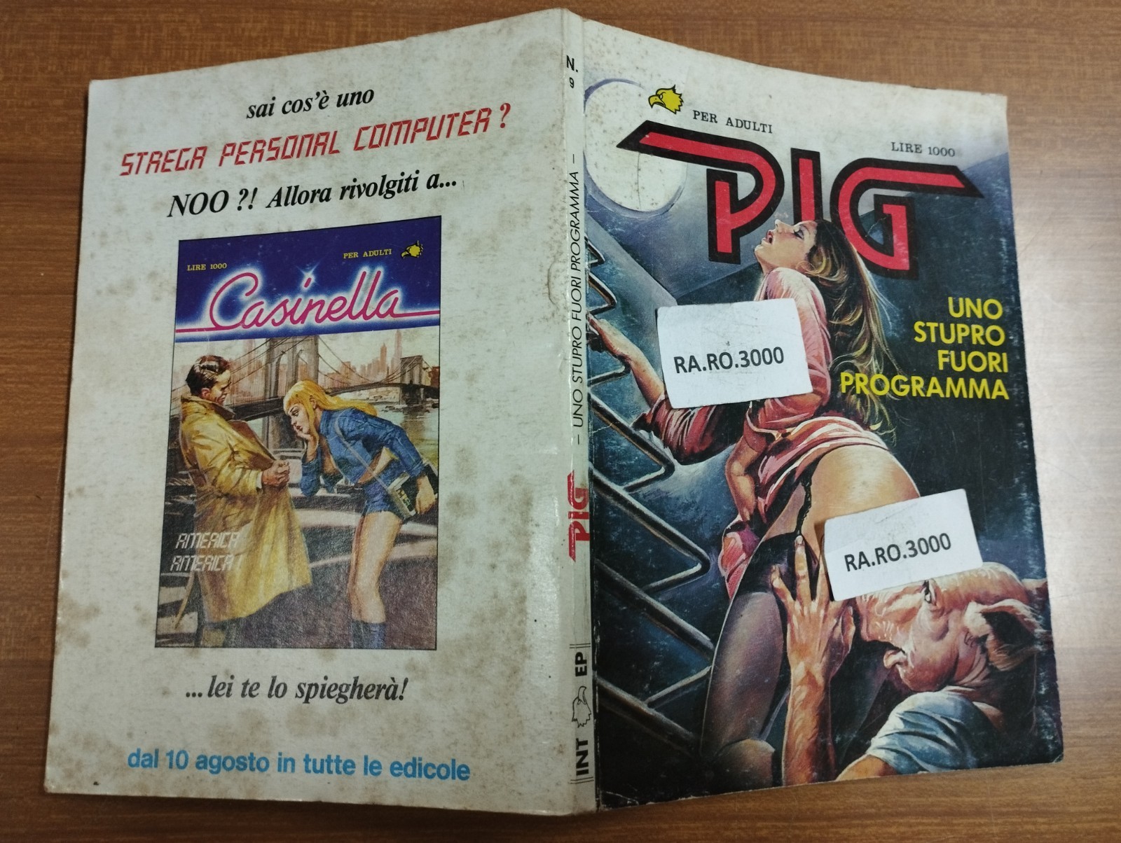 "PIG" - FUMETTO N. 9 - DELL' AGOSTO 1984 - EDIZIONE EDIPERIODICI