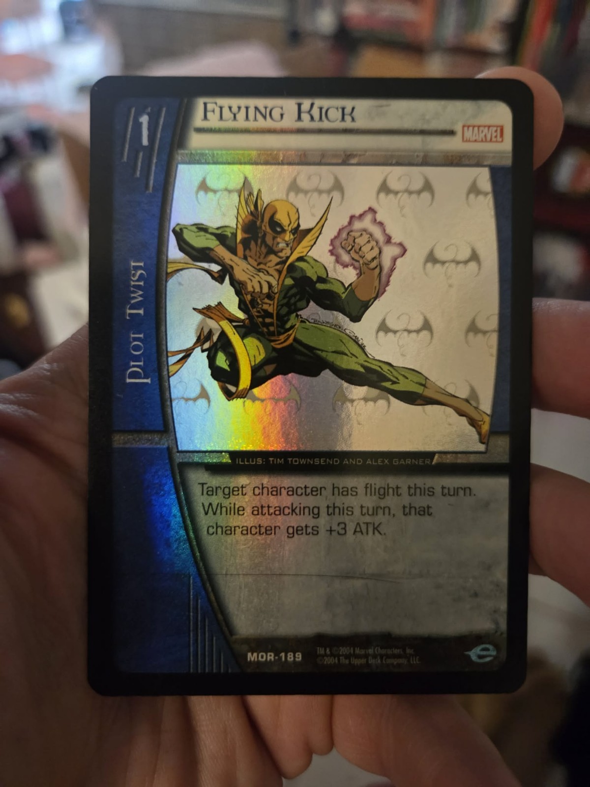 2004 MARVEL VS SYSTEM - holo COMMON CARD - MOR-189 FLYING KICK