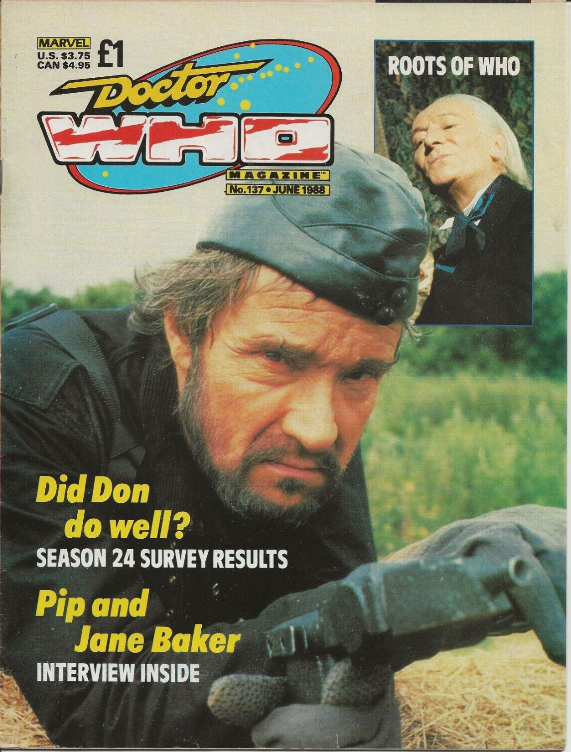 Doctor Who Magazine Issue 137 June 1988 Don Henderson on cover