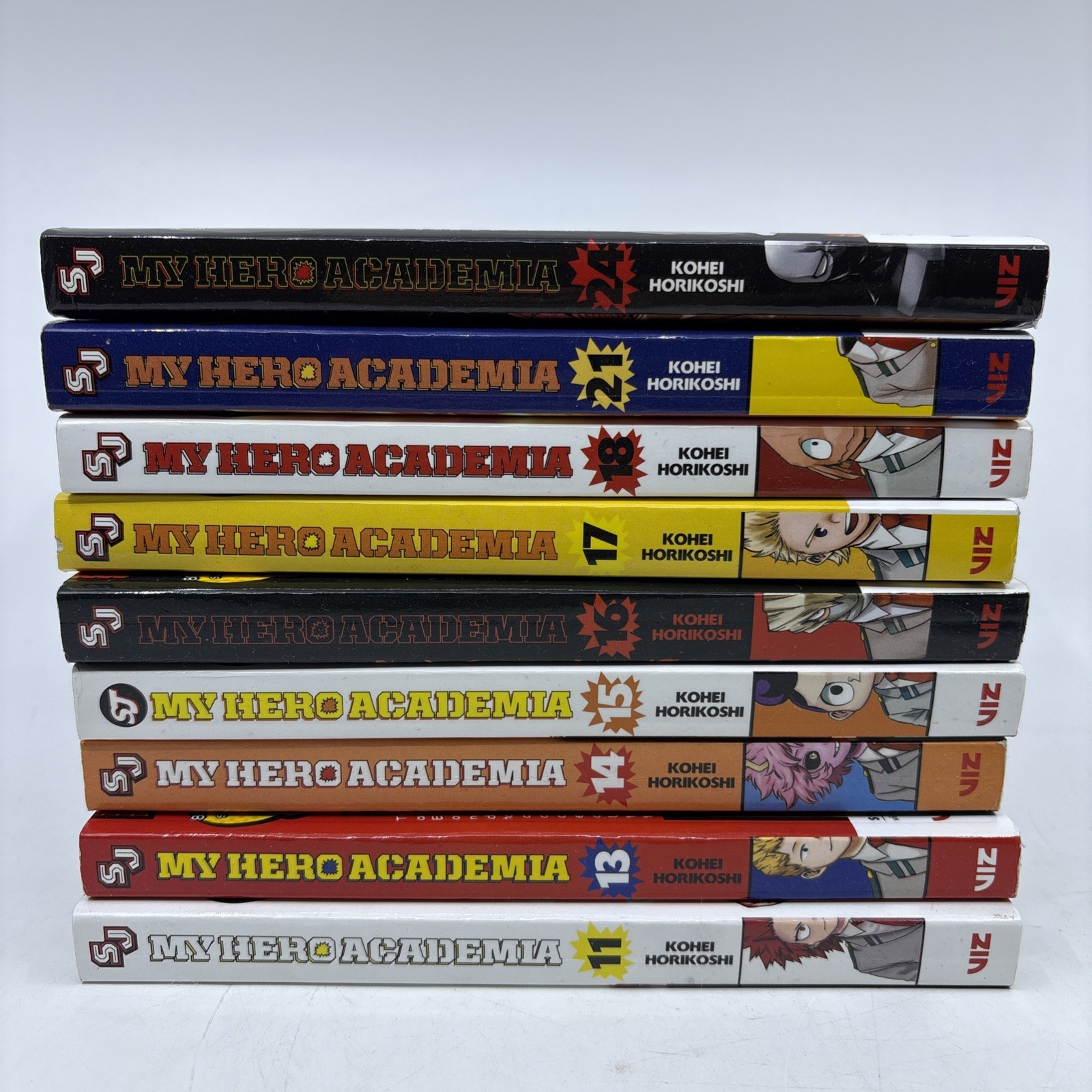 My Hero Academia Manga lotto di 9 vol. 11, 13-18, 21 e 24 inglese Viz Horikoshi