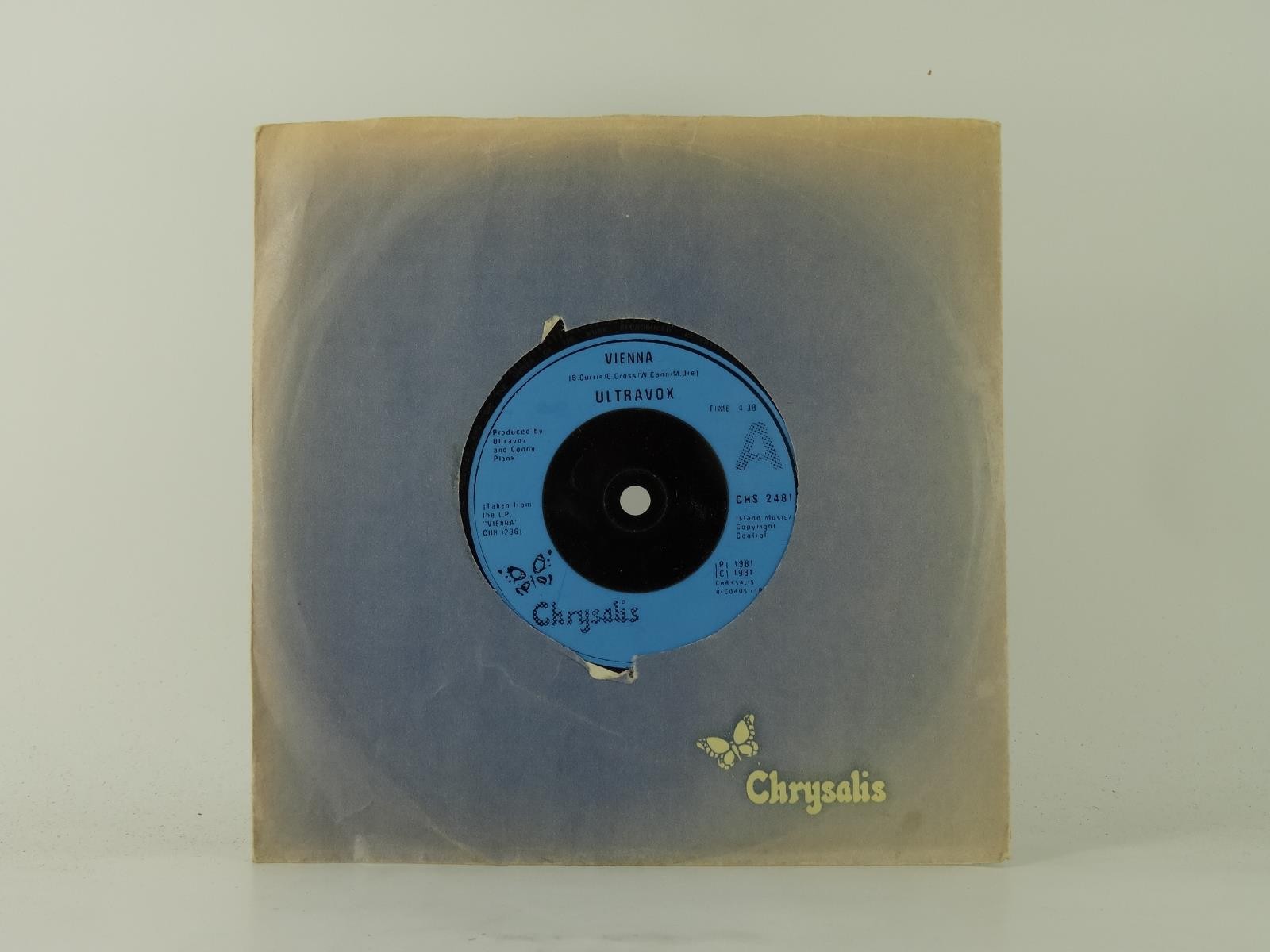 ULTRAVOX VIENNA (25) 2 Track 7" Single including Company Sleeve CHRYSALIS RECORD